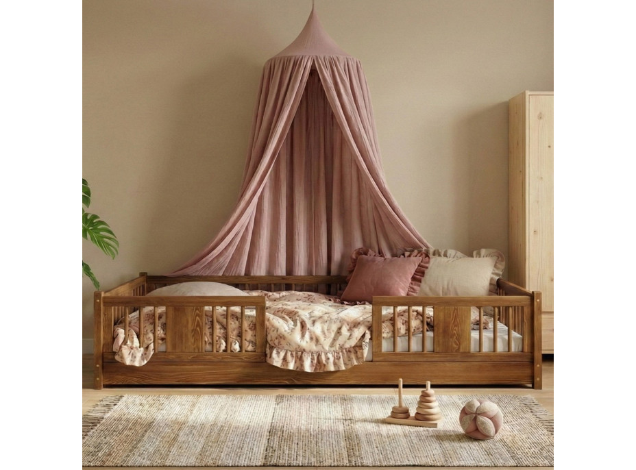 Dětská Montessori postel z masivu borovice LUNA - 190x90 cm