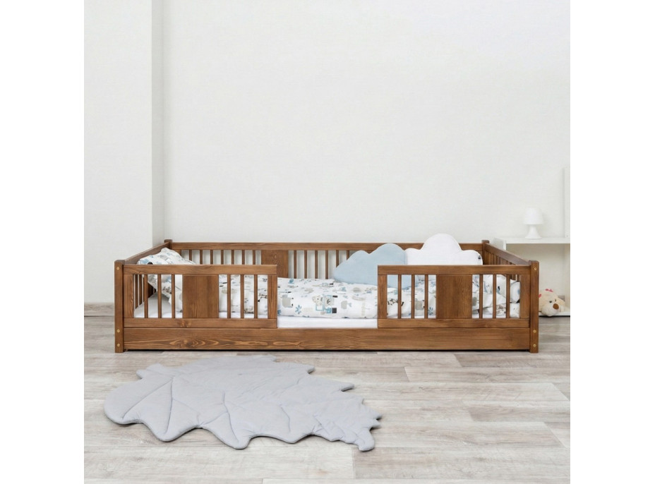 Dětská Montessori postel z masivu borovice LUNA - 160x80 cm