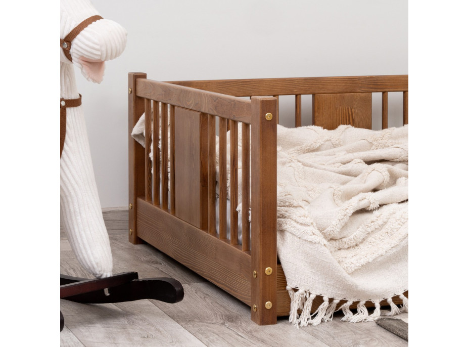 Dětská Montessori postel z masivu borovice LUNA - 190x90 cm