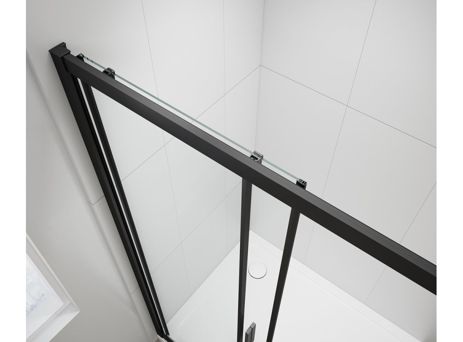 Polysan EASY BLACK obdélníkový sprchový kout 1000x800mm, čiré sklo L/P varianta EL1015B-02