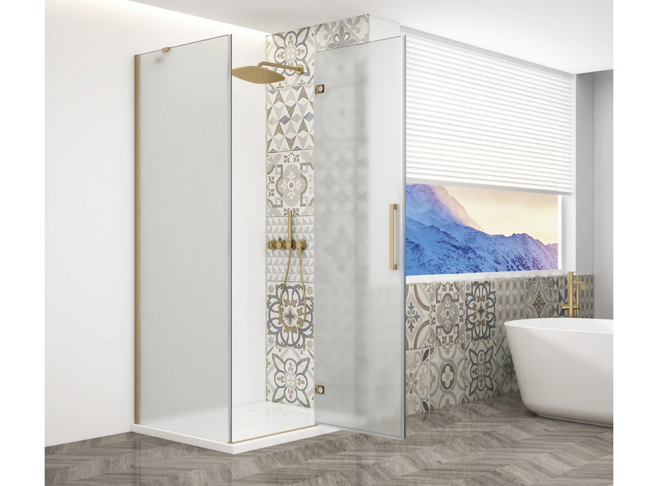 Gelco TRINITY GOLD MATT obdélníkový sprchový kout 900x800mm, matné sklo, pravé GT5680-90MR-G
