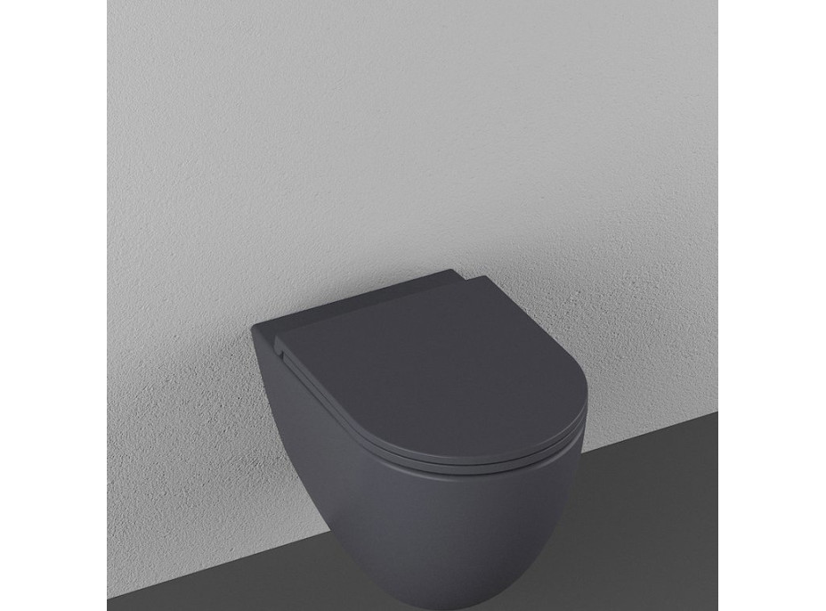 Isvea INFINITY závěsná WC mísa, Rimless, 36, 5x53cm, antracit 10NF02005-2C