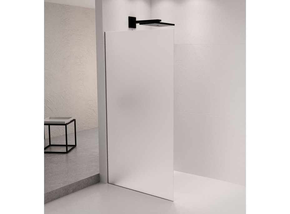 Polysan ARCHITEX sada pro uchycení skla podlaha-stěna se spádovou lištou, 1615x2105mm, levá, černá mat AX2116BL