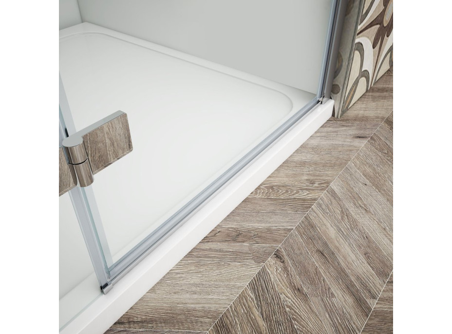 Gelco TRINITY CHROME obdélníkový sprchový kout 1100x1000mm, rohový vstup, čiré sklo GT2210-11C-CH