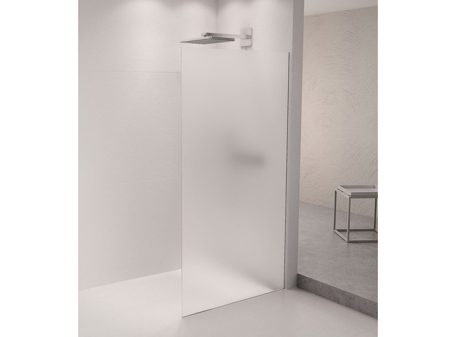 Polysan ARCHITEX sada pro uchycení skla podlaha-stěna se spádovou lištou, 1615x2105mm, pravá, leštěný hliník AX2116R