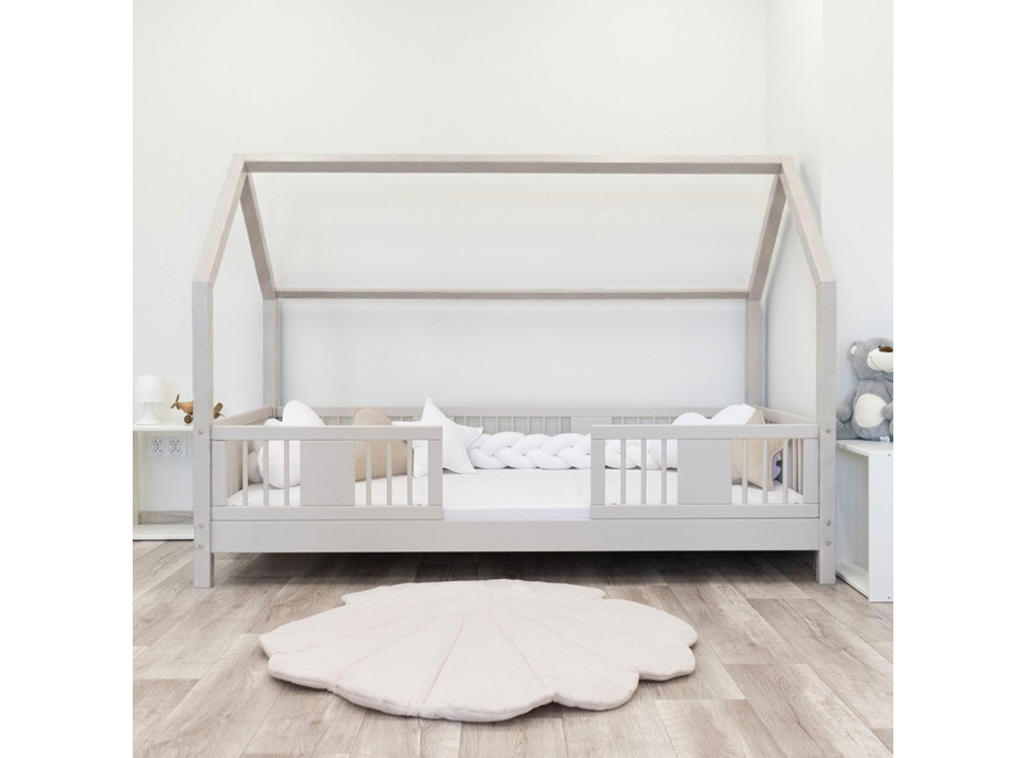 Dětská domečková postel z masivu borovice LUNA L 10 - 160x80 cm