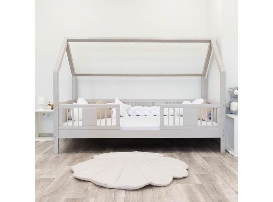 Dětská domečková postel z masivu borovice LUNA L 20 - 180x80 cm