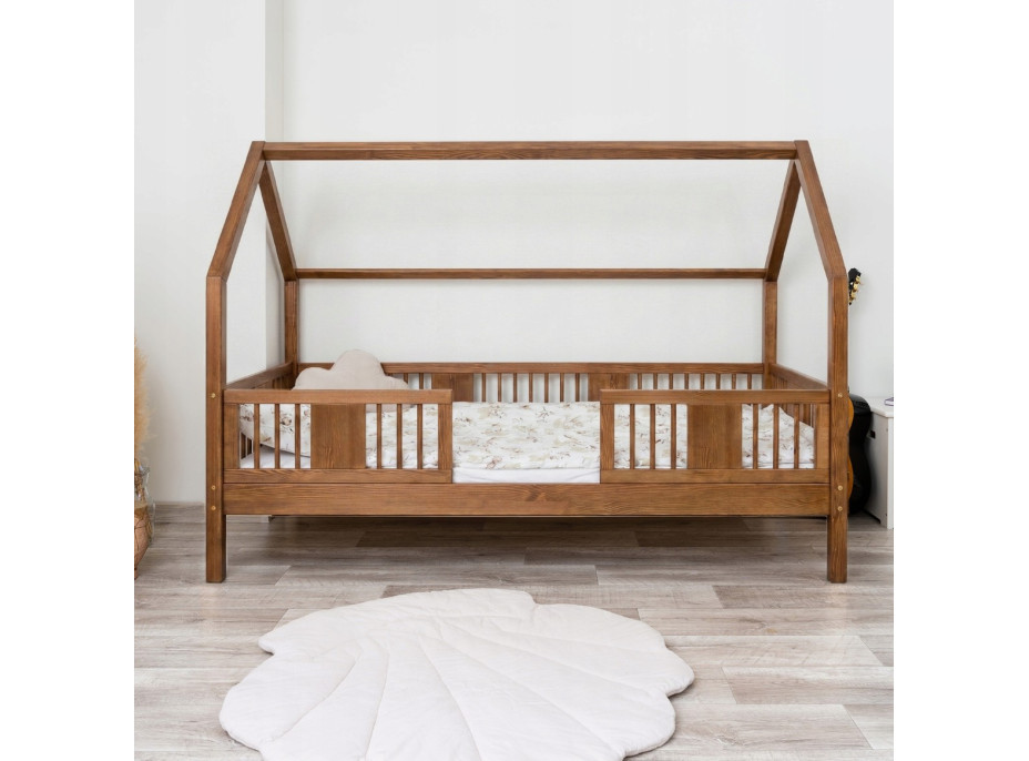 Dětská domečková postel z masivu borovice LUNA L 20 - 200x90 cm