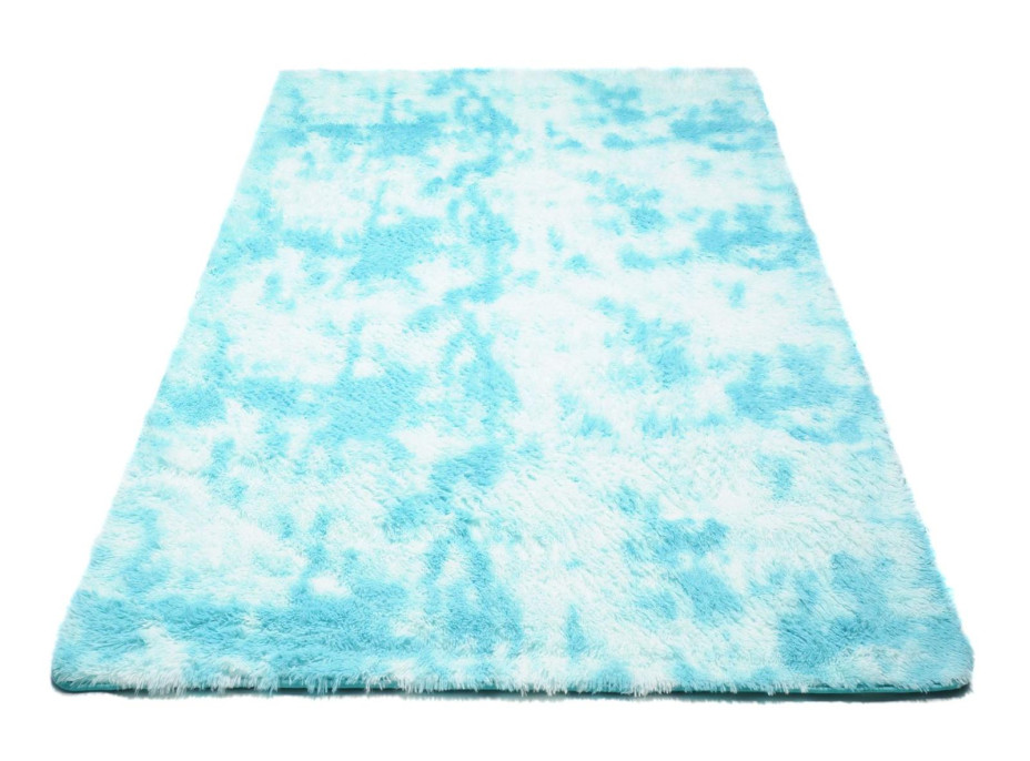 Plyšový koberec SILK Ombre - MODRÝ, 160x230 cm