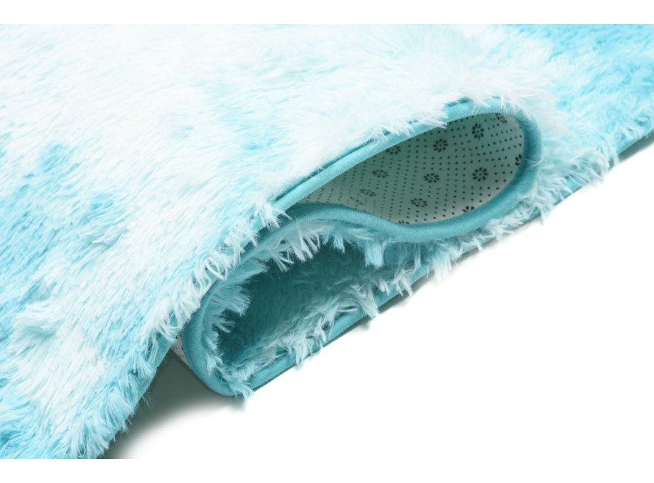 Plyšový koberec SILK Ombre - MODRÝ, 160x230 cm