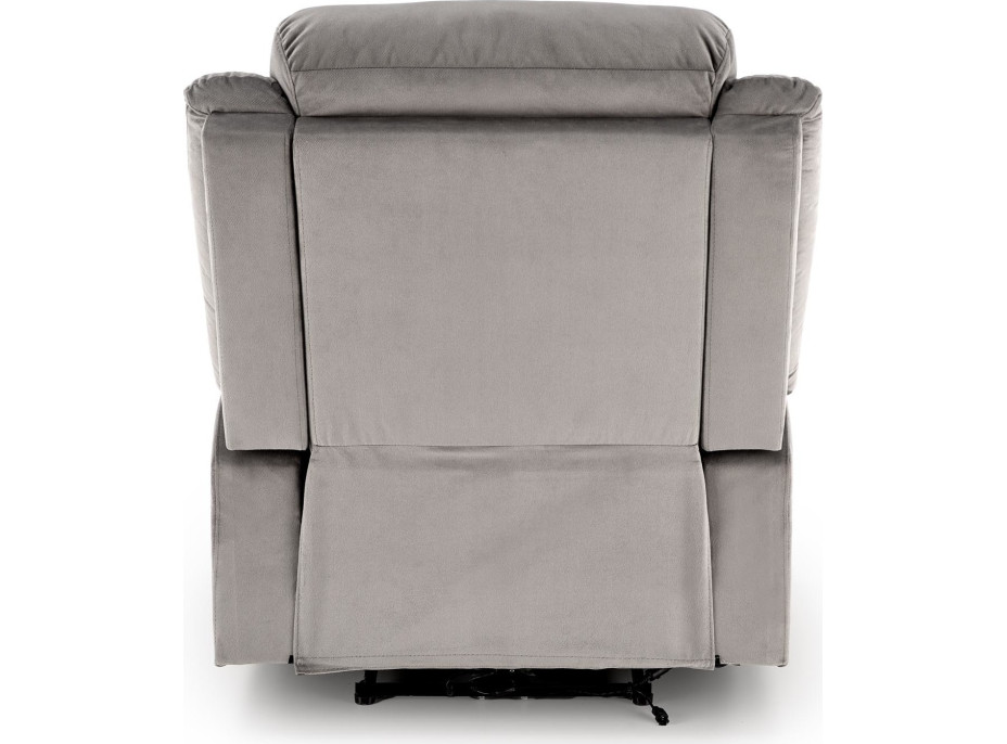 Elektrické polohovací křeslo LORIS - čalouněné látkou - popelavě šedé