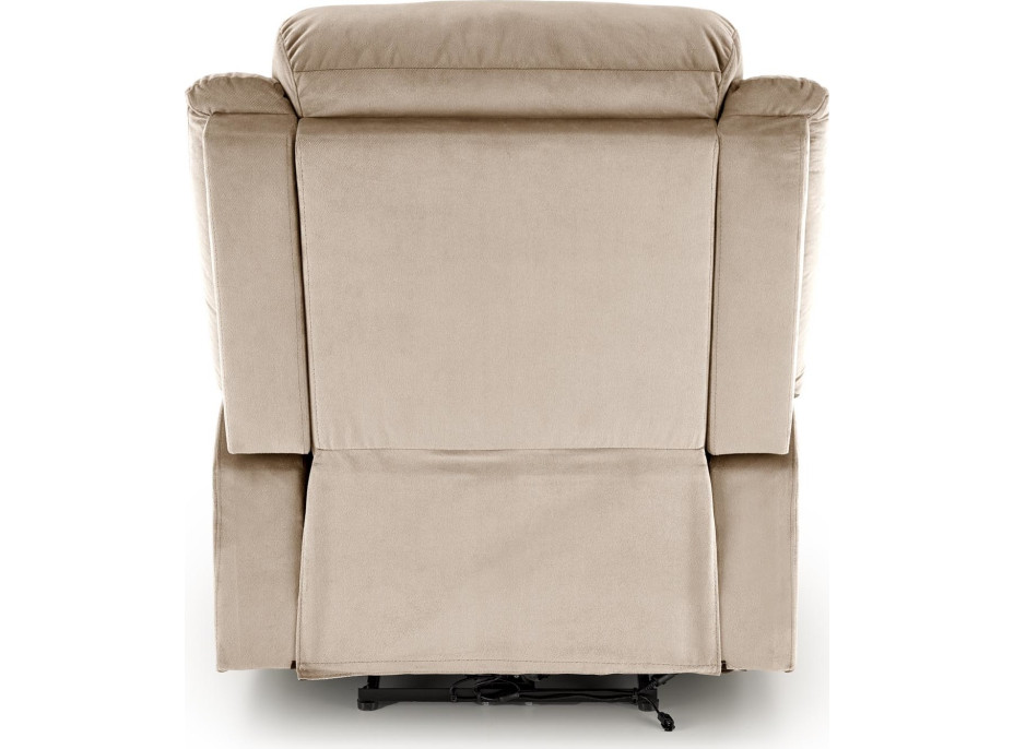 Elektrické polohovací křeslo LORIS - čalouněné látkou - béžové