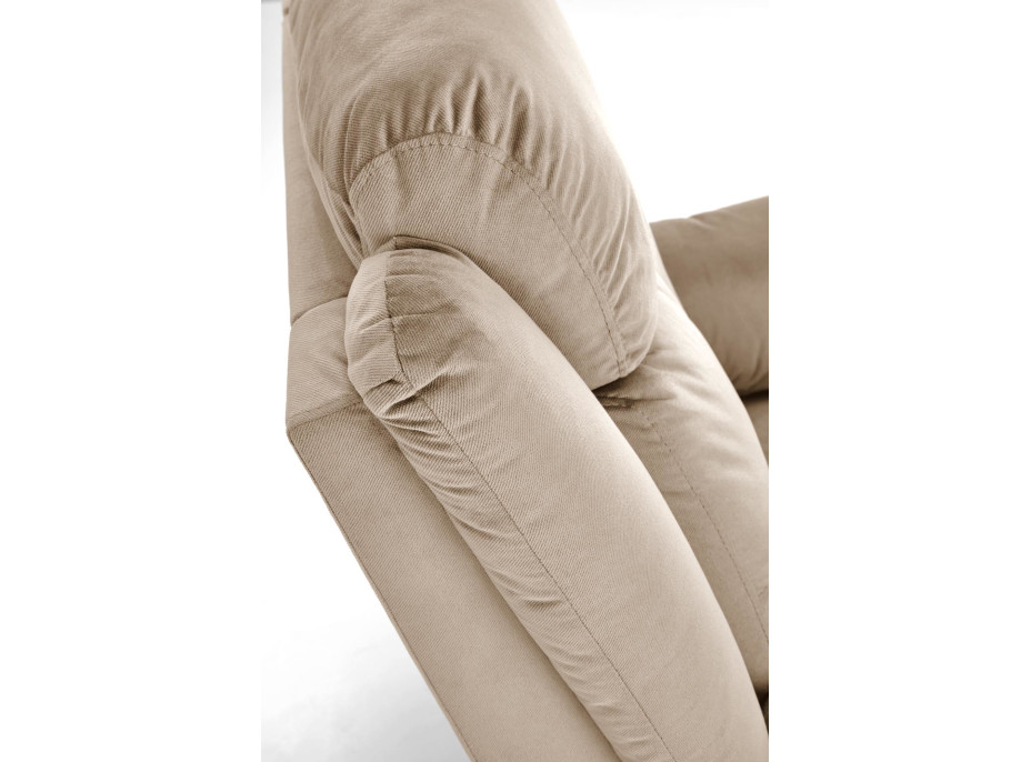 Elektrické polohovací křeslo LORIS - čalouněné látkou - béžové