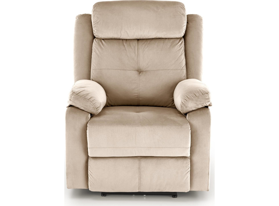 Elektrické polohovací křeslo LORIS - čalouněné látkou - béžové