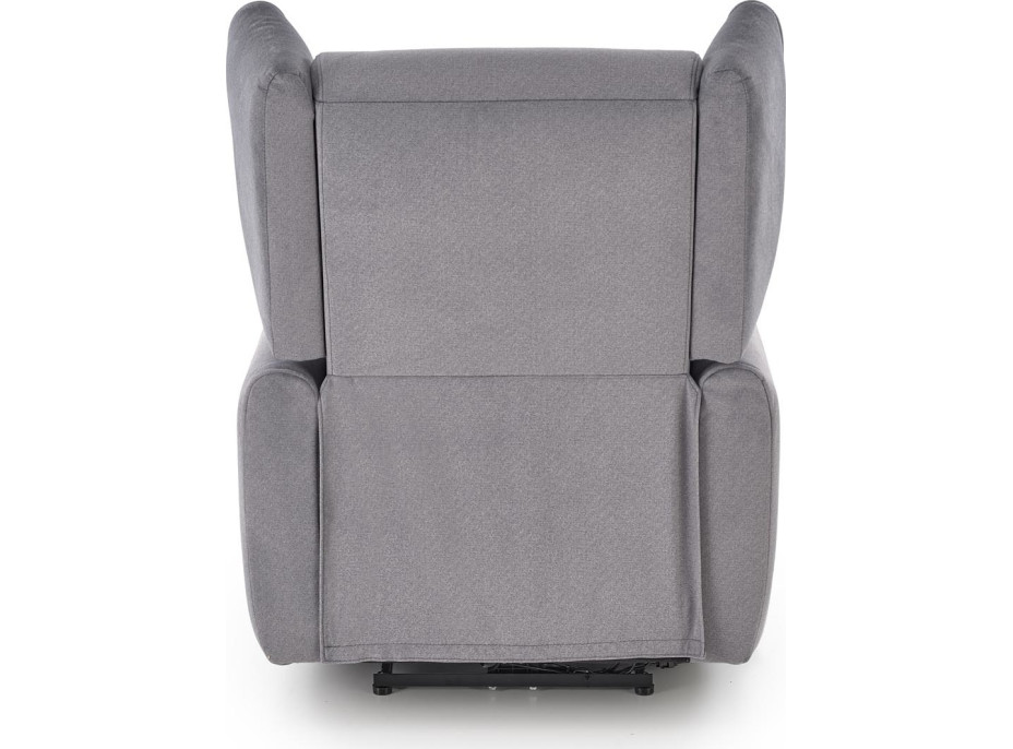 Elektrické polohovací křeslo GELATO - čalouněné látkou - popelavě šedé