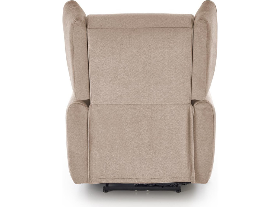 Elektrické polohovací křeslo GELATO - čalouněné látkou - béžové