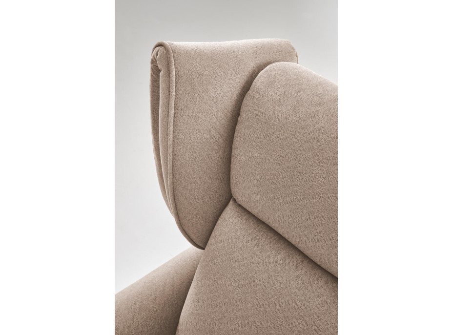 Elektrické polohovací křeslo GELATO - čalouněné látkou - béžové