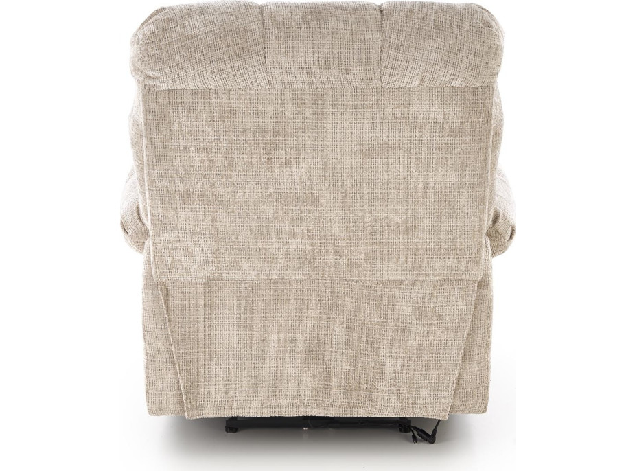 Elektrické polohovací křeslo AMORE - čalouněné látkou - béžové