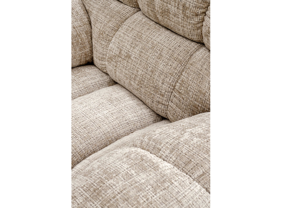 Elektrické polohovací křeslo AMORE - čalouněné látkou - béžové