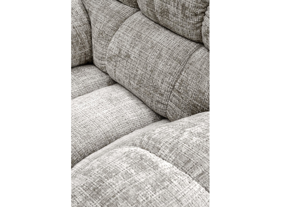 Elektrické polohovací křeslo AMORE - čalouněné látkou - popelavě šedé