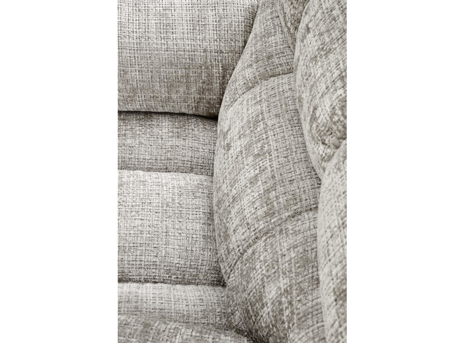 Elektrické polohovací křeslo AMORE - čalouněné látkou - popelavě šedé