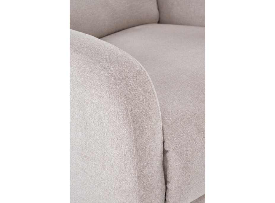 Elektrické polohovací křeslo CARINIO - čalouněné látkou - béžové