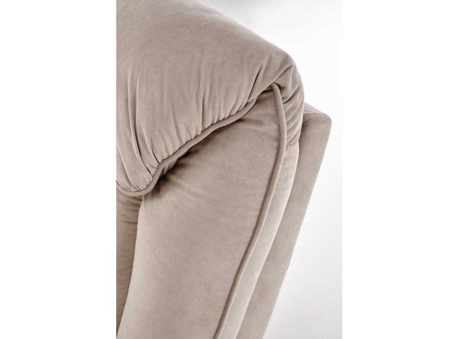 Elektrické polohovací křeslo HORTON - čalouněné látkou - béžové