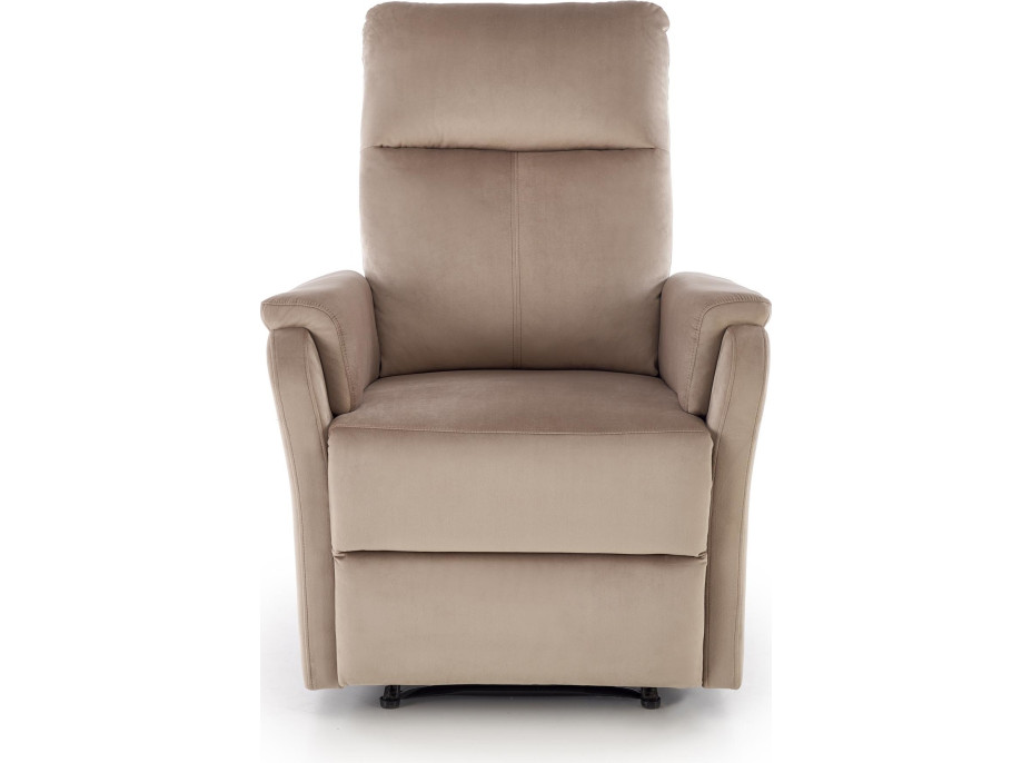 Elektrické polohovací křeslo CROCUS - čalouněné látkou - béžové