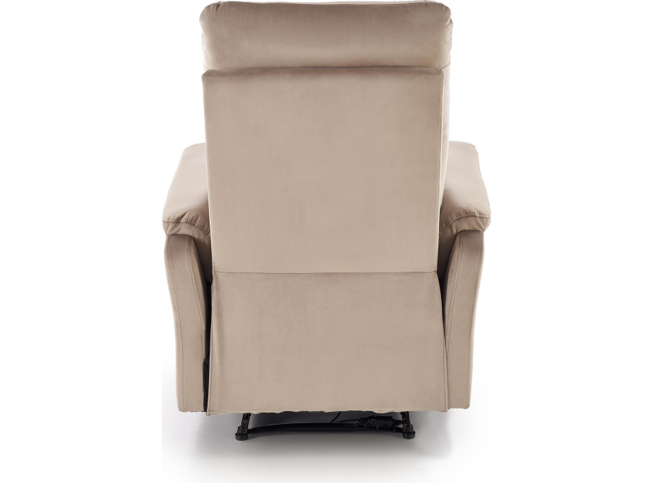 Elektrické polohovací křeslo CROCUS - čalouněné látkou - béžové
