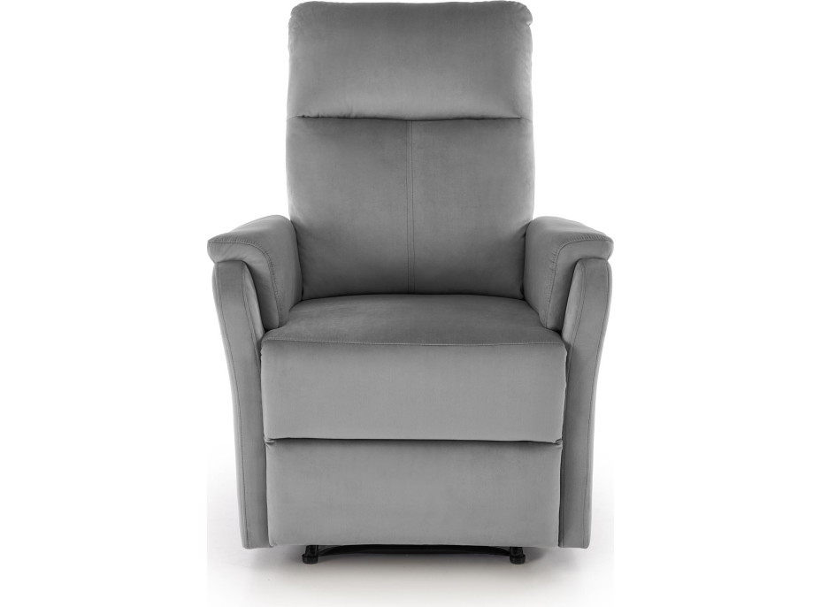 Elektrické polohovací křeslo CROCUS - čalouněné látkou - popelavě šedé