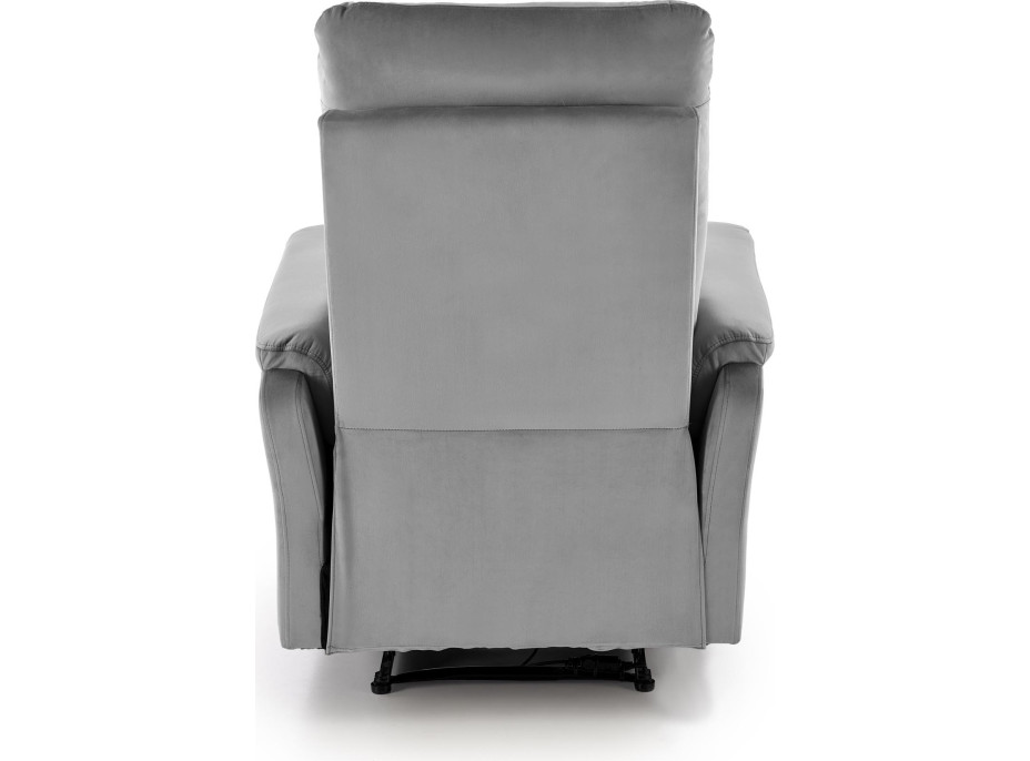 Elektrické polohovací křeslo CROCUS - čalouněné látkou - popelavě šedé