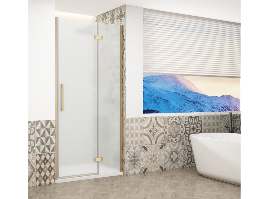 Gelco TRINITY GOLD MATT sprchové dveře do niky 800mm, matné sklo, pravé GT1280MR-G