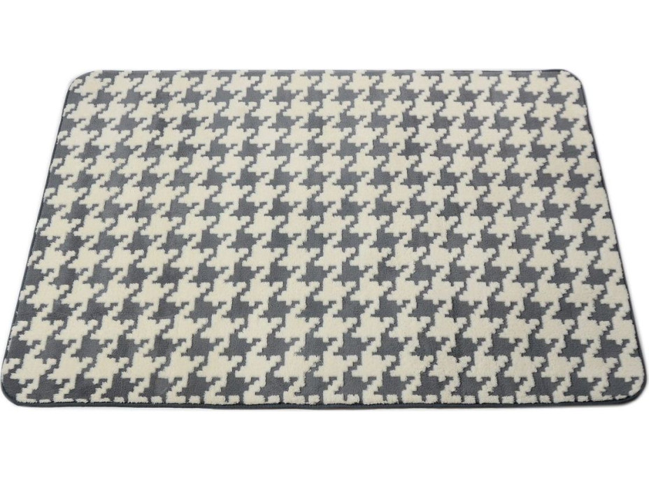 Plyšový koberec 3D Home - Clover - šedý, 140x200 cm