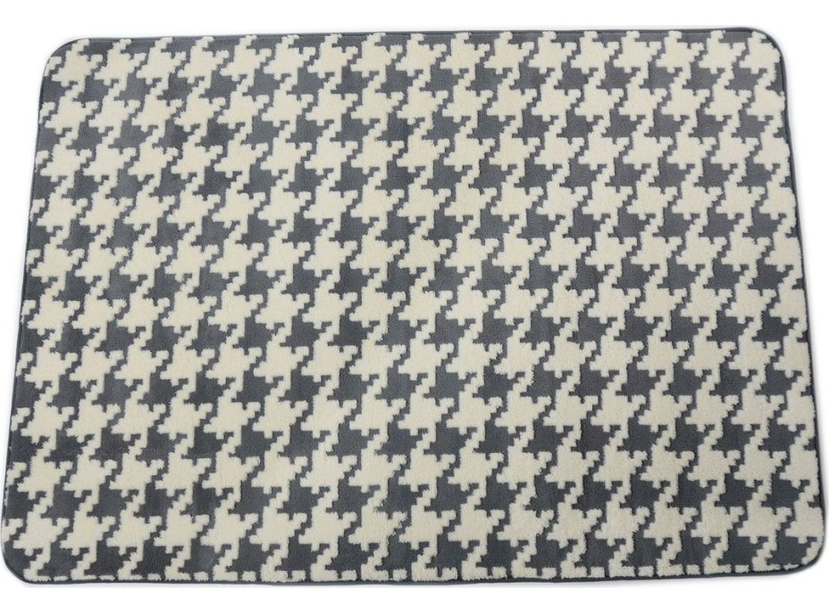 Plyšový koberec 3D Home - Clover - šedý, 140x200 cm