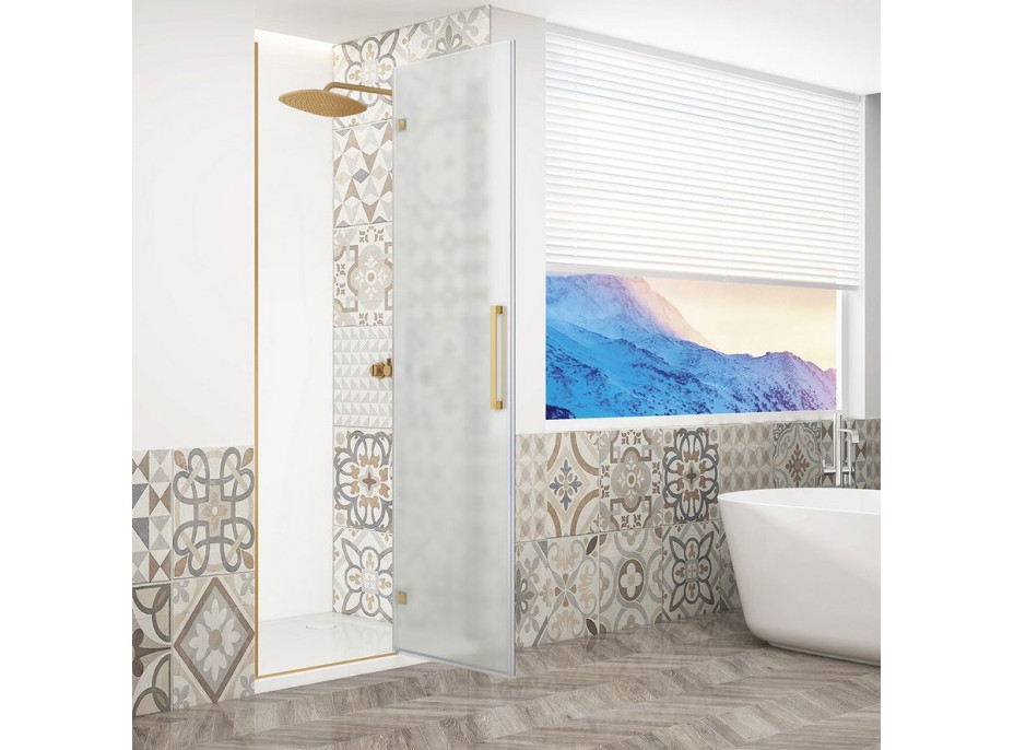 Gelco TRINITY GOLD MATT sprchové dveře do niky 800mm, matné sklo, pravé GT1280MR-G