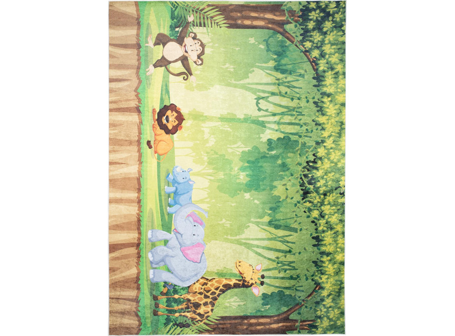 Dětský koberec EMMA - Zvířátka v džungli, 80x150 cm