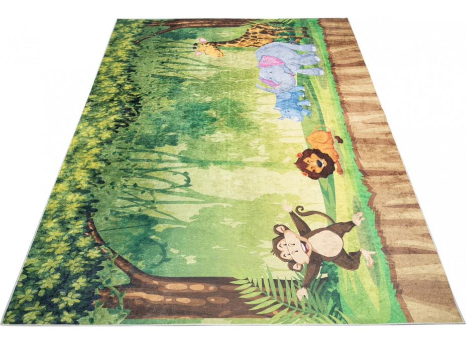 Dětský koberec EMMA - Zvířátka v džungli, 80x150 cm