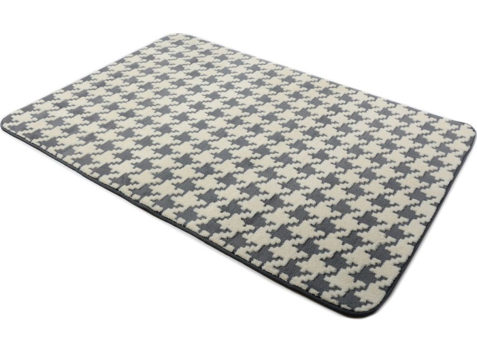 Plyšový koberec 3D Home - Clover - šedý, 140x200 cm