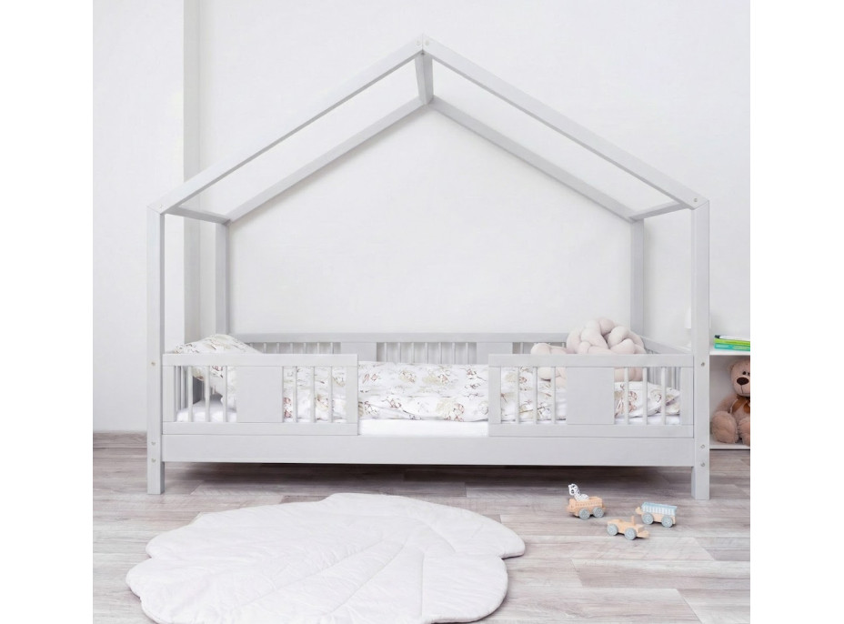 Dětská domečková postel z masivu borovice LUNA S 10 - 180x80 cm