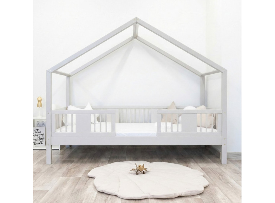 Dětská domečková postel z masivu borovice LUNA S 20 - 180x80 cm