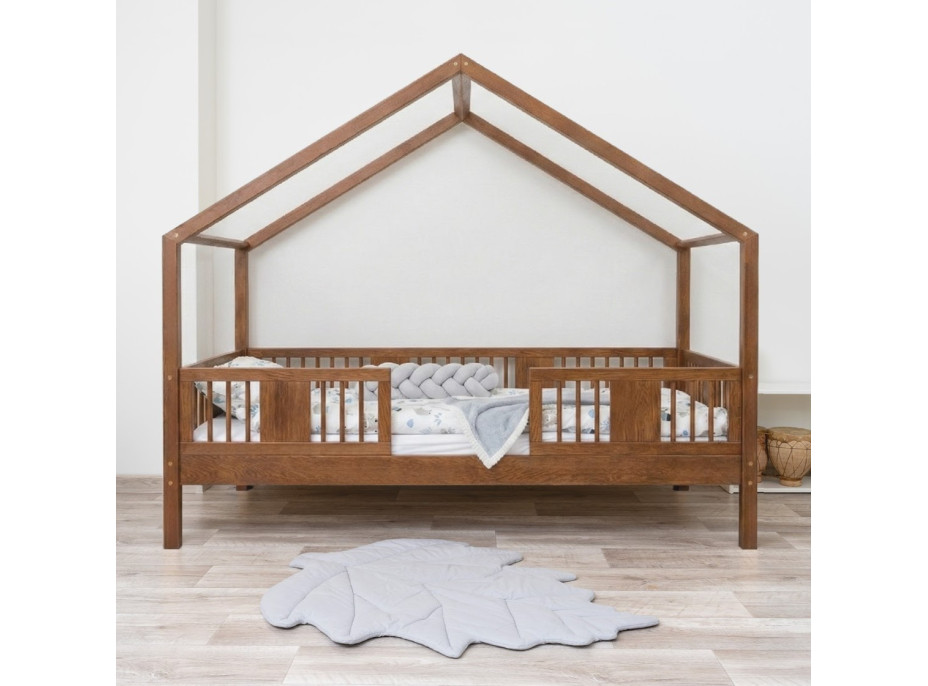 Dětská domečková postel z masivu borovice LUNA S 20 - 180x80 cm