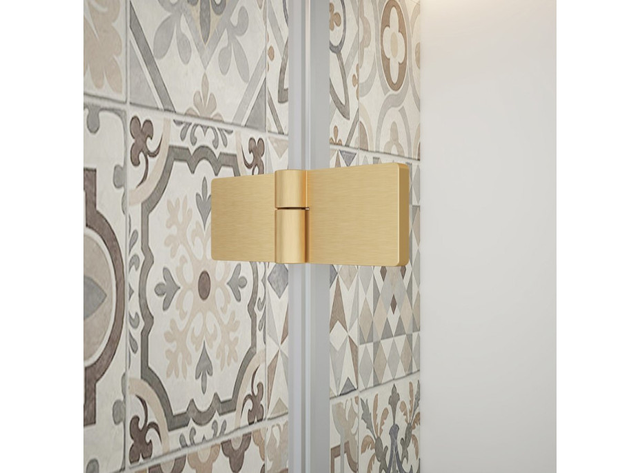 Gelco TRINITY GOLD MATT čtvercový sprchový kout 1000x1000mm, rohový vstup, čiré sklo GT2210-10C-G