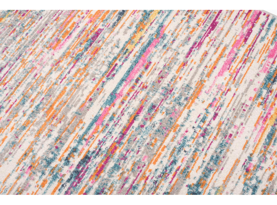 Kusový koberec AZUR static - šedý/růžový/modrý, 120x170 cm