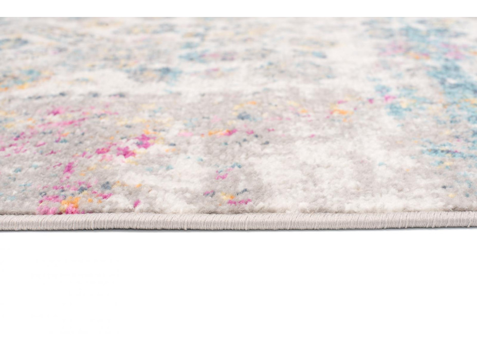 Kusový koberec AZUR vintage - šedý/růžový/modrý, 60x100 cm