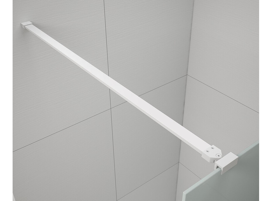 Polysan ESCA WHITE MATT jednodílná sprchová zástěna do prostoru, kouřové matné sklo, 1400 mm ES1414-07