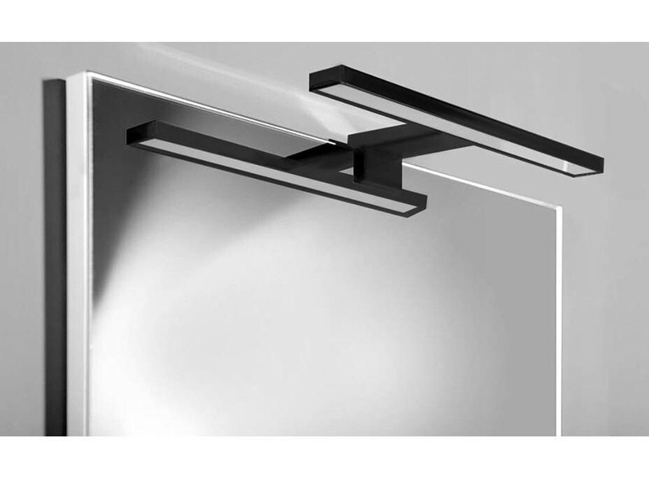 Aqualine SERAPA LED svítidlo 5W, 230V, 300x40x100mm, IP44, plast, černá mat SA147B