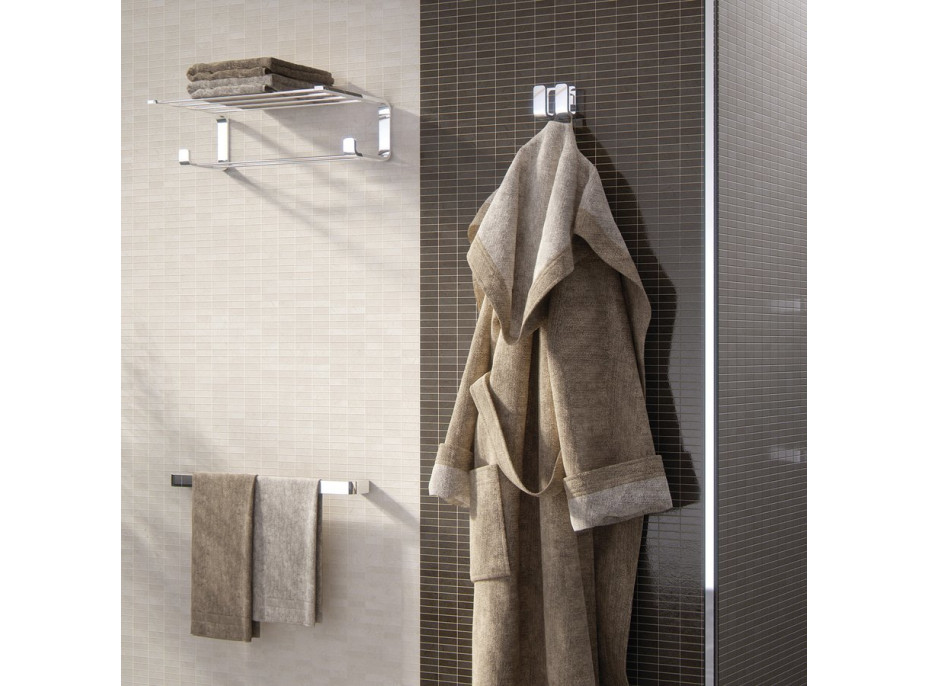 Gedy OUTLINE police na ručníky s hrazdou, chrom 323513