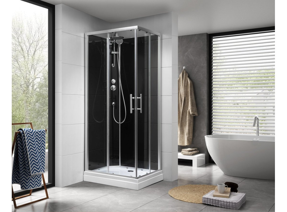 Aqualine GRANVIK obdélníkový sprchový box 700x900x2180mm, čiré sklo GG70X90