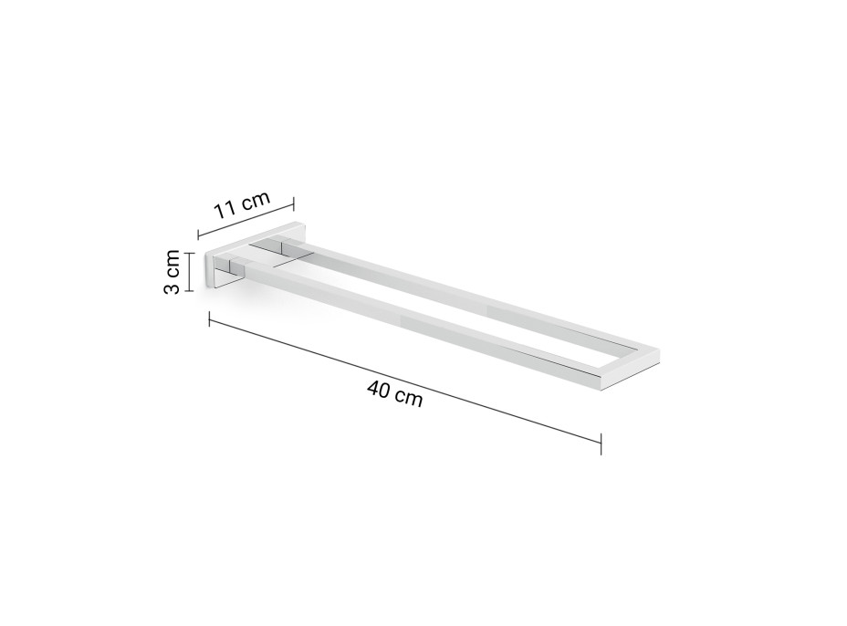 Gedy ELBA pevný držák ručníků dvojitý, chrom A02213