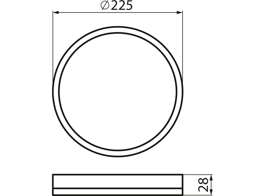 KANLUX AZPO stropní LED svítidlo, ø 225mm, 11, 8W, 3000/4000/6000K, IP54, bílá 31512